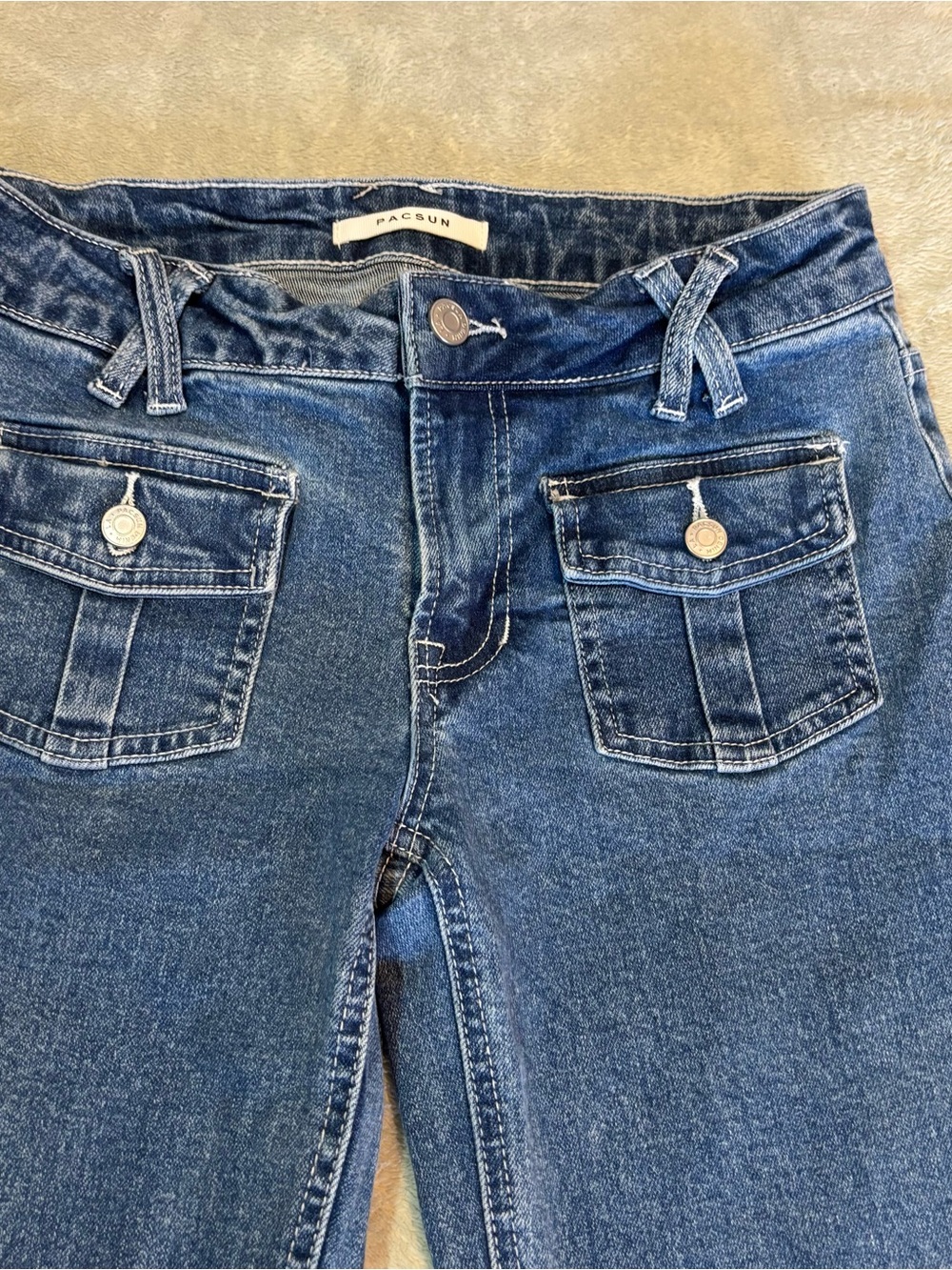 PacSun Low Rise Cargo Flare Women’s Jeans Y2K-inspired Size 26